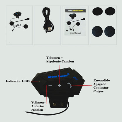 Intercomunicador Para Moto Bt12